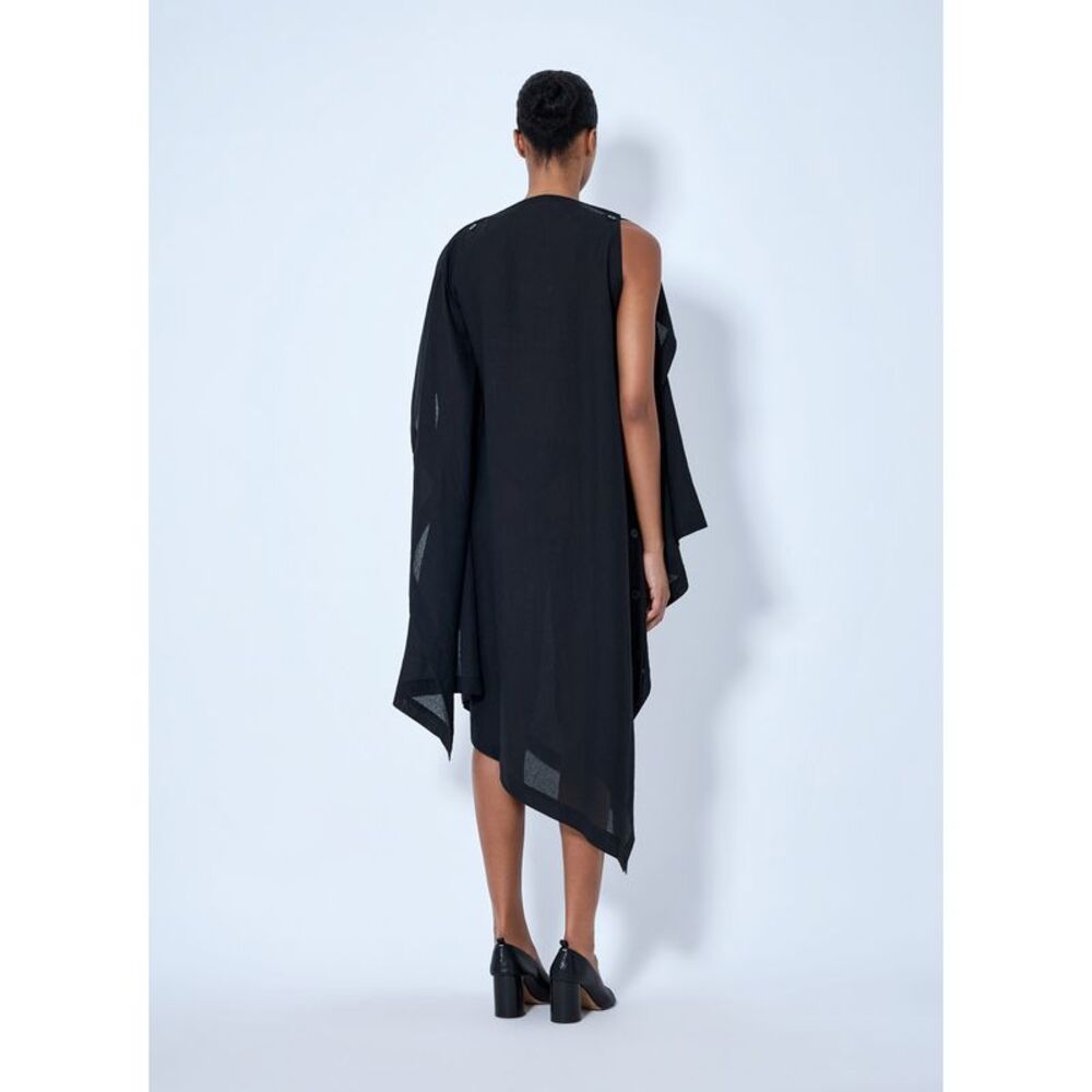 Issey Miyake Women All Squares Asymmetric Draped Midi Dress - Picture 4 of 6